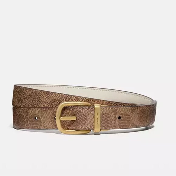 Coach Signature Coated Canvas Belt XS - Picture 1 of 6